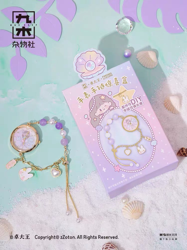 Molinta × M&G shop summer limited blue fantasy series watch bracelet blind box