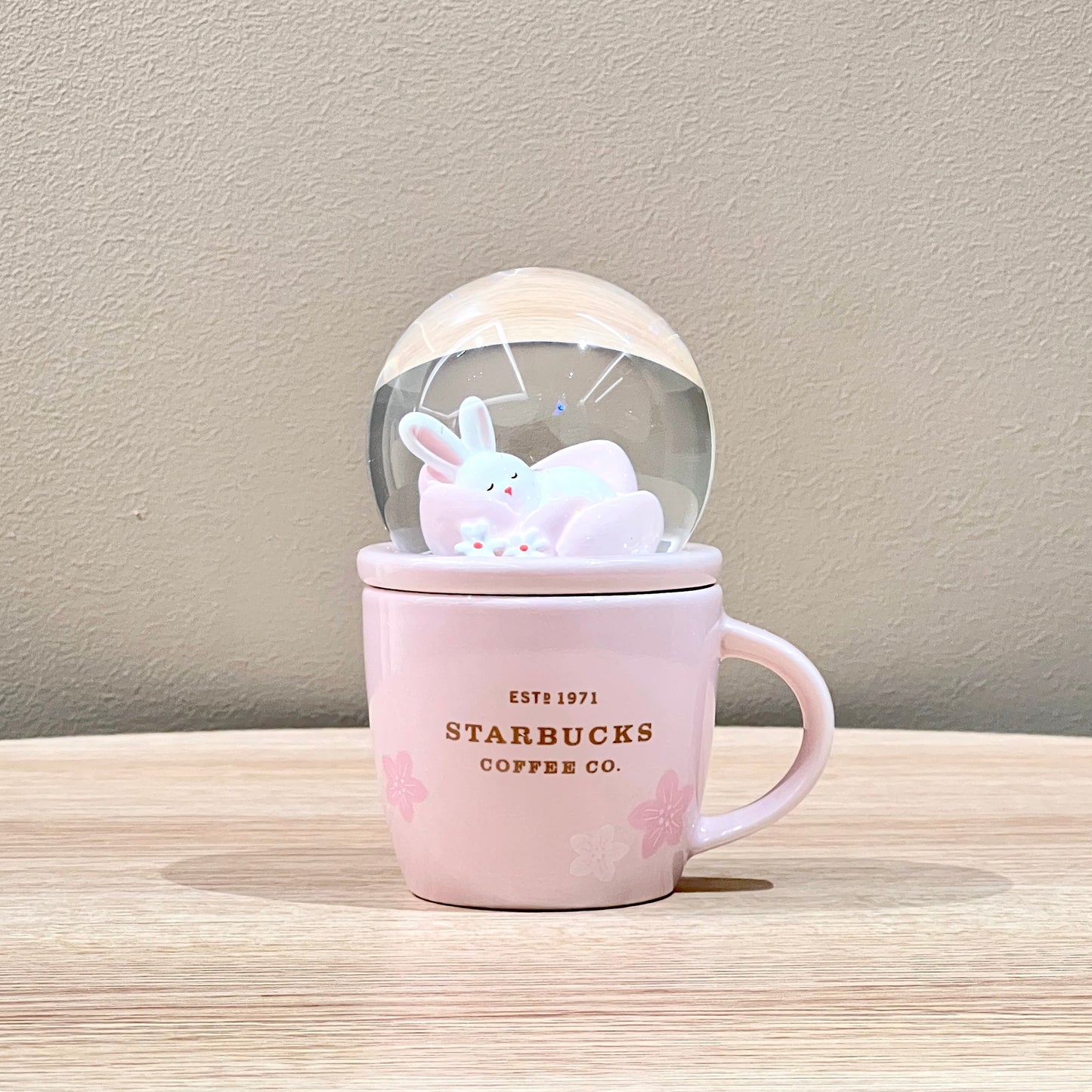 Starbucks China 2023 Sakura Rabbit Season Theme 89ml crystal ball ceramic mug with decoration set