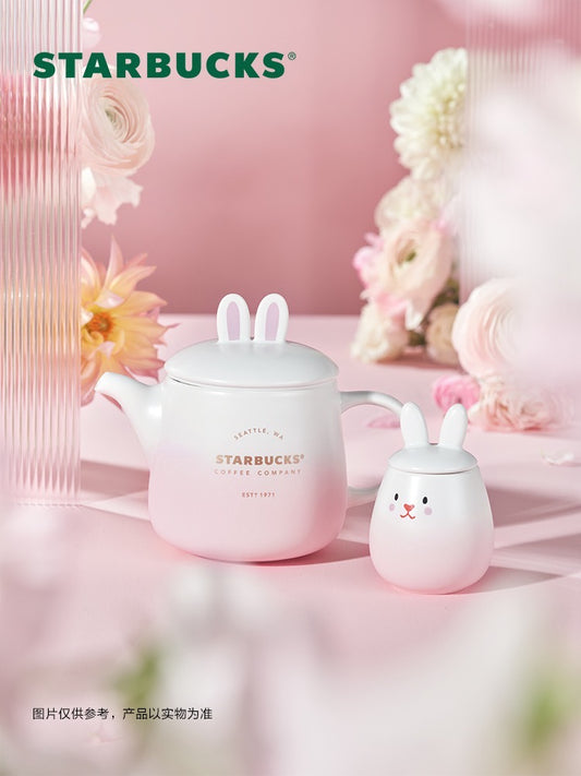 Starbucks China 2023 Sakura Rabbit Season Theme 400+89ml ceramic pot with mug set