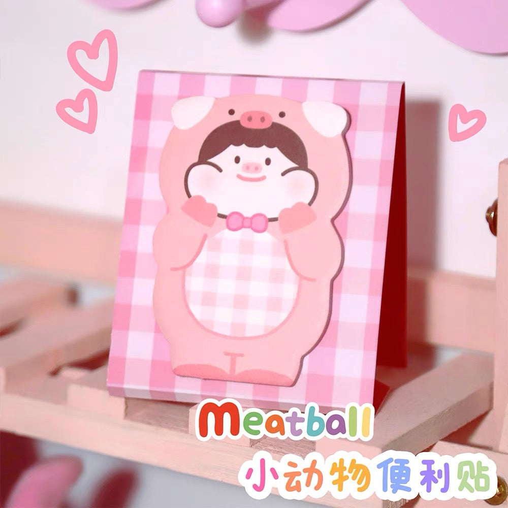 Meatball cute animal memo pad